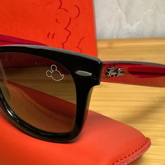 Ray-Ban Black and Red Mickey Sunglasses - Picture 3 of 7